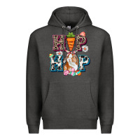 Charcoal Heather Western hip hop bunny Easter Day Premium Hoodie - CowGirlArtShop