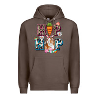 Coffee Western hip hop bunny Easter Day Premium Hoodie - CowGirlArtShop