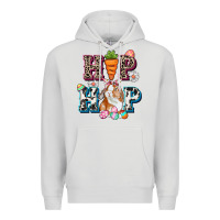 Dove Grey Western hip hop bunny Easter Day Premium Hoodie - CowGirlArtShop