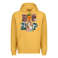 Mustard Western hip hop bunny Easter Day Premium Hoodie - CowGirlArtShop