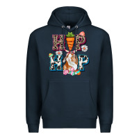 Navy Western hip hop bunny Easter Day Premium Hoodie - CowGirlArtShop