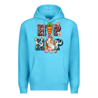 Ocean Blue Western hip hop bunny Easter Day Premium Hoodie - CowGirlArtShop