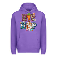 Purple Western hip hop bunny Easter Day Premium Hoodie - CowGirlArtShop