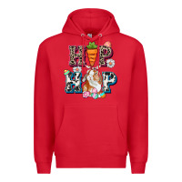 Red Western hip hop bunny Easter Day Premium Hoodie - CowGirlArtShop