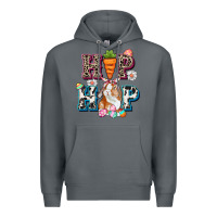 Rock Western hip hop bunny Easter Day Premium Hoodie - CowGirlArtShop