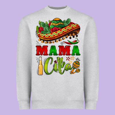 Mama Cita Sombrero Heavyweight Sweatshirt Designed By Barkaloodesign