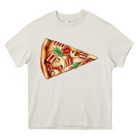 Cream pizza slice Heavy Core Tee - AdoDesignShop