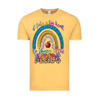 Vintage Mustard it takes a big heart to shape little Vintage Tee - NancyCooperArtShop