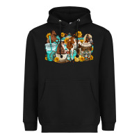 Black horses coffee cups Heavyweight Hoodie - OliviaCreatesArt
