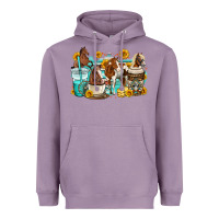 Lavender horses coffee cups Heavyweight Hoodie - OliviaCreatesArt