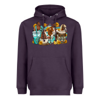 Plum horses coffee cups Heavyweight Hoodie - OliviaCreatesArt