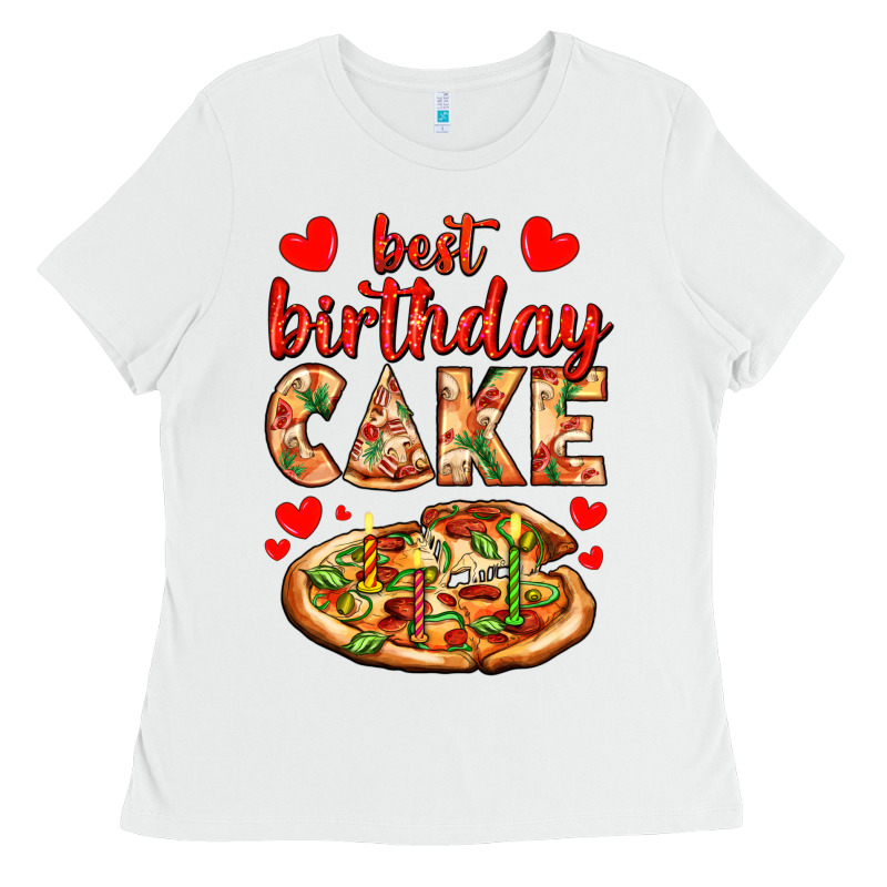 Best Birthday Cake Pizza Ladies Tee by AdoDesignShop | Teevron