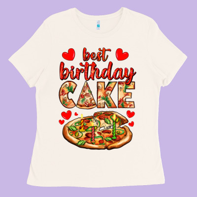 Best Birthday Cake Pizza Ladies Tee Designed By Adodesignshop