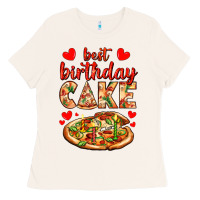 Bone best birthday cake pizza Ladies Tee - AdoDesignShop