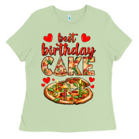 Matcha best birthday cake pizza Ladies Tee - AdoDesignShop