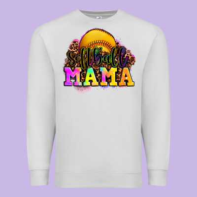 Softball Mama Premium Sweatshirt Designed By Oliviacreatesart