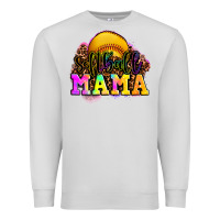 Dove Grey softball mama Premium Sweatshirt - OliviaCreatesArt