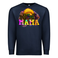 Navy softball mama Premium Sweatshirt - OliviaCreatesArt
