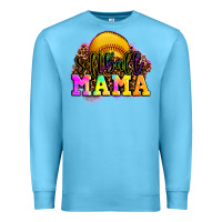 Ocean Blue softball mama Premium Sweatshirt - OliviaCreatesArt