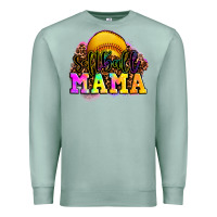 Seafoam softball mama Premium Sweatshirt - OliviaCreatesArt