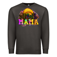 Smoke softball mama Premium Sweatshirt - OliviaCreatesArt