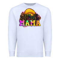 White softball mama Premium Sweatshirt - OliviaCreatesArt