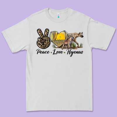 Peace Love Hyenas Premium Tee Designed By Lillyallendesigns