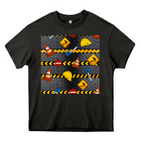 Asphalt construction signs seamless pattern Heavy Core Tee - BundleAndBundleShop