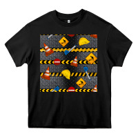 Black construction signs seamless pattern Heavy Core Tee - BundleAndBundleShop