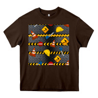 Chocolate Brown construction signs seamless pattern Heavy Core Tee - BundleAndBundleShop