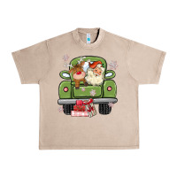 French Oak christmas santa and reindeer truck Urban Heavy Tee - MaliasSmallBusiness