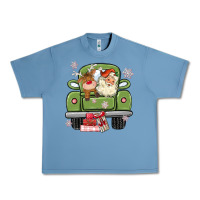 Pebble Blue christmas santa and reindeer truck Urban Heavy Tee - MaliasSmallBusiness