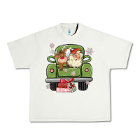 Pistachio christmas santa and reindeer truck Urban Heavy Tee - MaliasSmallBusiness
