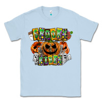 Dusty Blue Spooky Vibes Classic Tee - CowhideDigitalArt