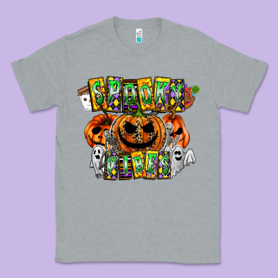 Spooky Vibes Classic Tee Designed By Cowhidedigitalart