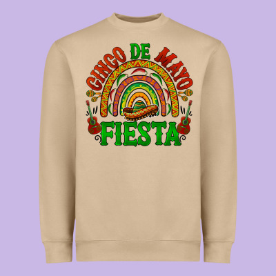 Cinco De Mayo Fiesta Rainbow Heavyweight Sweatshirt Designed By Barkaloodesign