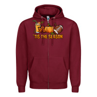 Burgundy Tis the season Sport Zipper Hoodie - HowdyJamesFarm