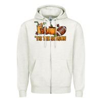 Oatmeal Heather Tis the season Sport Zipper Hoodie - HowdyJamesFarm