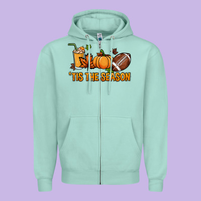 Tis The Season Sport Zipper Hoodie Designed By Howdyjamesfarm