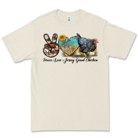 Bone Peace Love Jersey Giant Chicken Premium Tee - LillyAllenDesigns