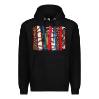 Black Baseball brushstroke Premium Hoodie - HowdyJamesFarm