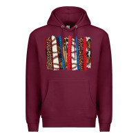 Burgundy Baseball brushstroke Premium Hoodie - HowdyJamesFarm