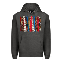 Charcoal Heather Baseball brushstroke Premium Hoodie - HowdyJamesFarm