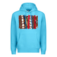 Ocean Blue Baseball brushstroke Premium Hoodie - HowdyJamesFarm