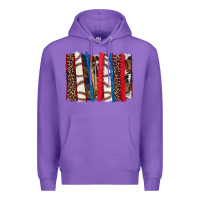 Purple Baseball brushstroke Premium Hoodie - HowdyJamesFarm
