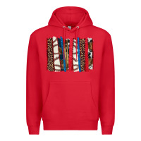 Red Baseball brushstroke Premium Hoodie - HowdyJamesFarm