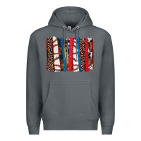 Rock Baseball brushstroke Premium Hoodie - HowdyJamesFarm