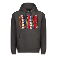 Smoke Baseball brushstroke Premium Hoodie - HowdyJamesFarm