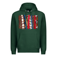 Sports Green Baseball brushstroke Premium Hoodie - HowdyJamesFarm