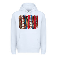 White Baseball brushstroke Premium Hoodie - HowdyJamesFarm